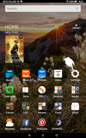 how to change the background of a kindle fire hd