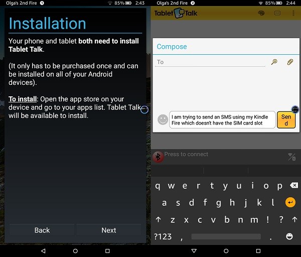 Texting App For Kindle Fire Send texts from Kindle Fire