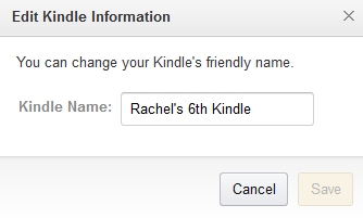 Edit Kindle Information
