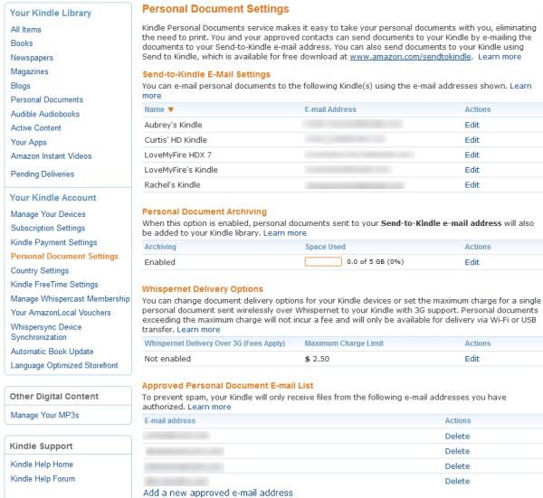 kindle personal documents settings kindle personal documents settings