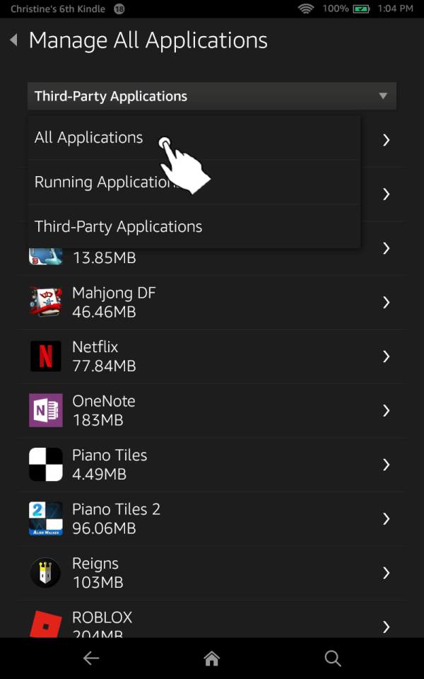 Ocean Wallpaper on Kindle Fire