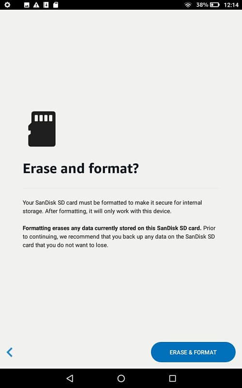 Erase and format SD card on Fire tablet Erase and format SD card on Fire tablet
