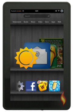 Kindle Fire Carousel Showing Weather App