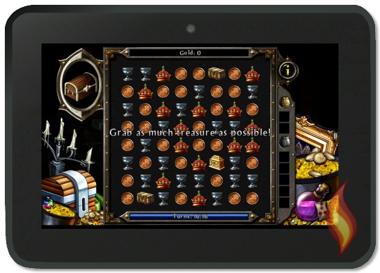 Mini Match Three Game for Looting Treasure