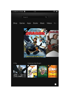 Kindle Fire HD 7 Screenshot of Carousel Showing Videos Kindle Fire HD 7 Screenshot of Carousel Showing Videos