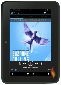 Kindle Fire OverDrive App Mockingjay by Suzanne Collins; Book Cover Copyright Scholastic