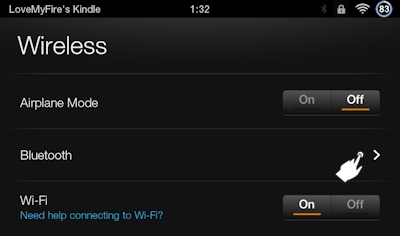 Kindle Fire Bluetooth Settings Kindle Fire Bluetooth Settings