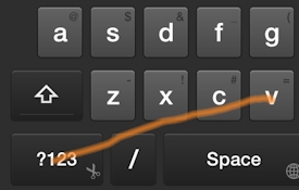 Swipe Shortcut: Paste