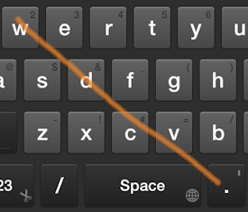 Swipe Shortcut: Insert www and a period
