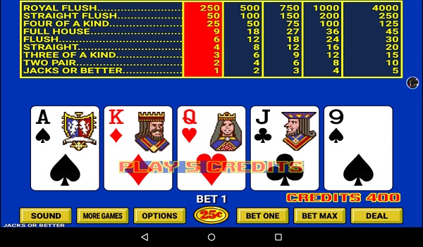 Kindle Fire Poker Games: Video Poker