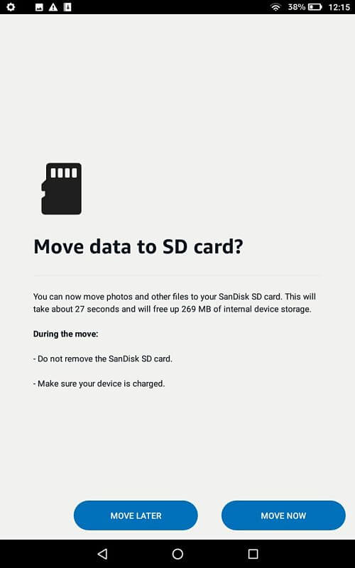 how to make a sd card work in an older kindle fire