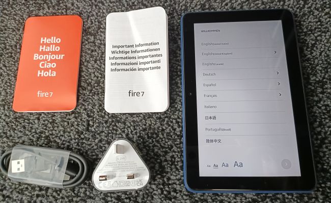 Inside the box containing the 11th generation Fire HD 10