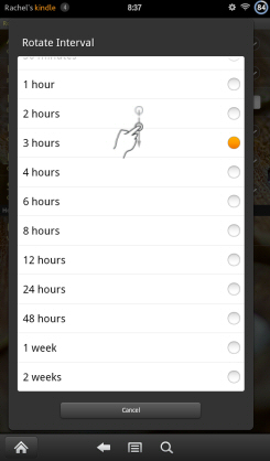 Rotating Wallpaper Settings Scroll Up