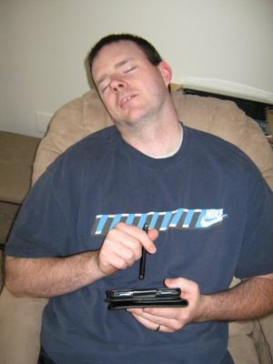 My husband refusing to be serious (he's such a tease!)